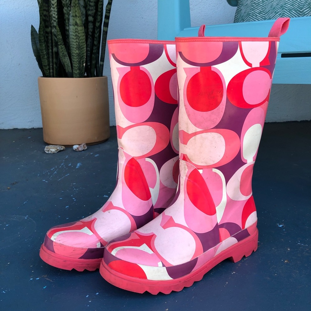 Coach Rain boots size 8